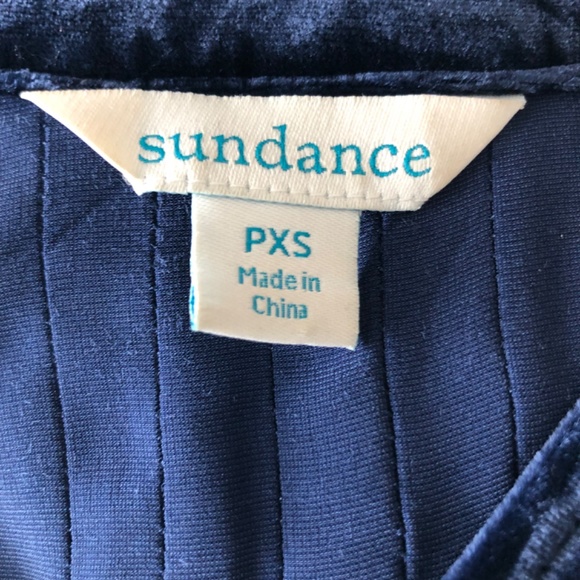 SUNDANCE Midnight Blue Shirt Dress Rayon/Silk Blend - Picture 5 of 6